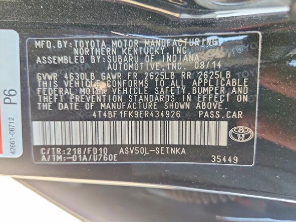 2014 TOYOTA CAMRY