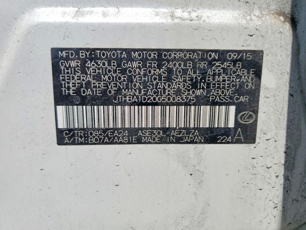 2016 LEXUS IS 200t