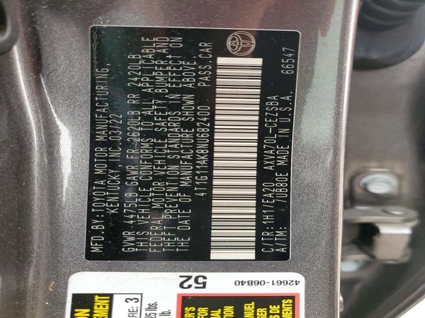 2022 TOYOTA CAMRY