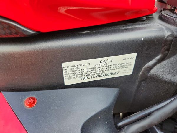 2013 YAMAHA YZFR6