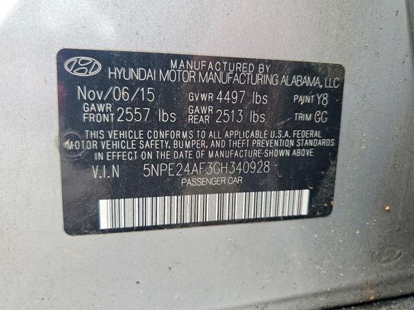 2016 HYUNDAI SONATA
