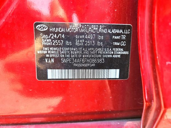 2015 HYUNDAI SONATA