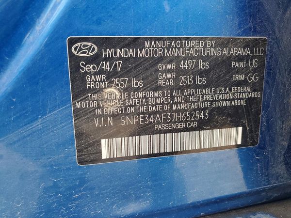 2018 HYUNDAI SONATA