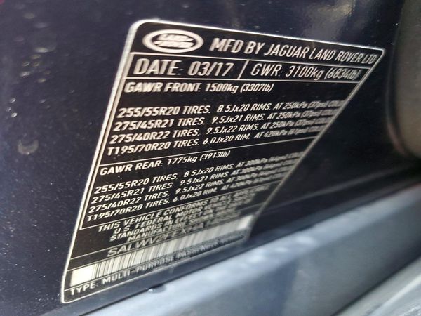 2017 LAND ROVER RANGE ROVER SPORT Autobiography