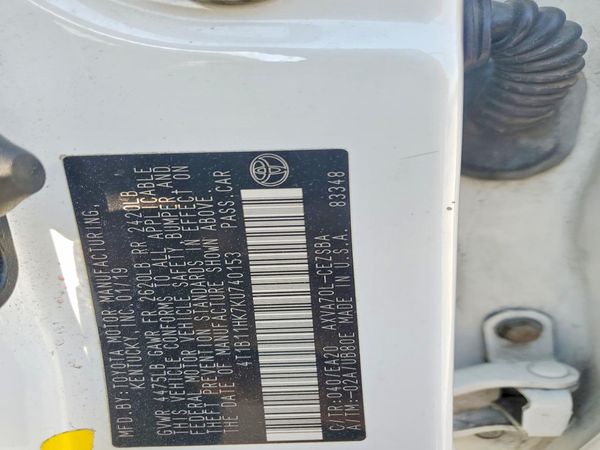 2019 TOYOTA CAMRY L/LE/SE/XLE