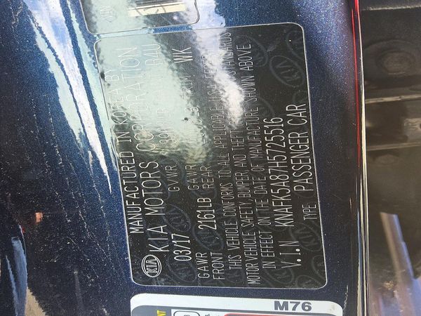 2017 KIA FORTE LX