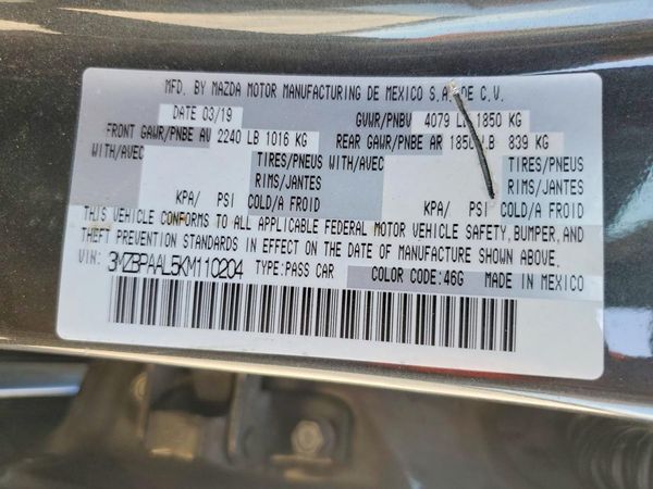 2019 MAZDA 3