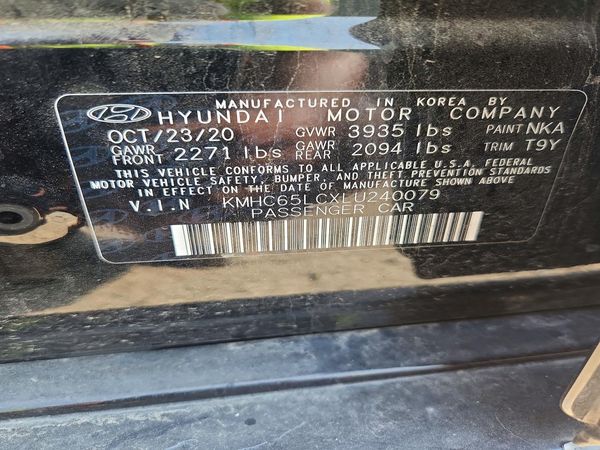 2020 HYUNDAI IONIQ
