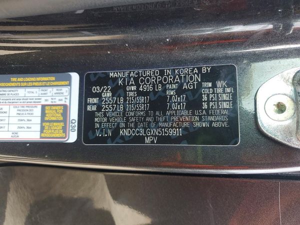 2022 KIA ALTIMA S, EX