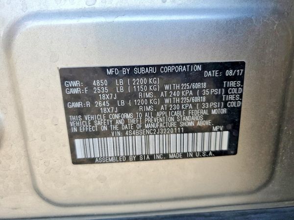 2018 SUBARU OUTBACK