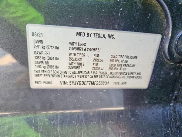 2021 TESLA MODEL Y