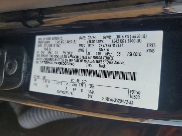 2024 FORD F150