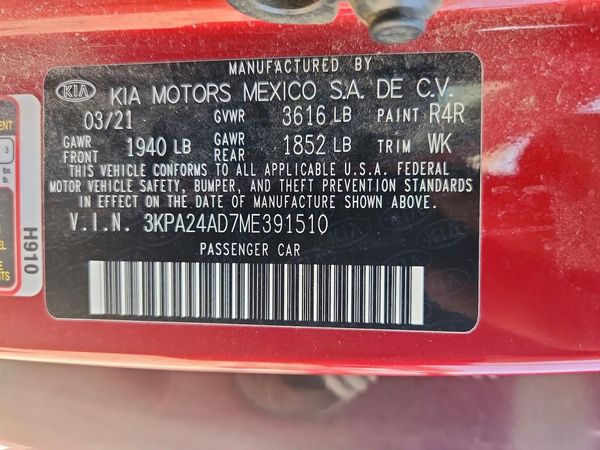 2021 KIA RIO LX, S