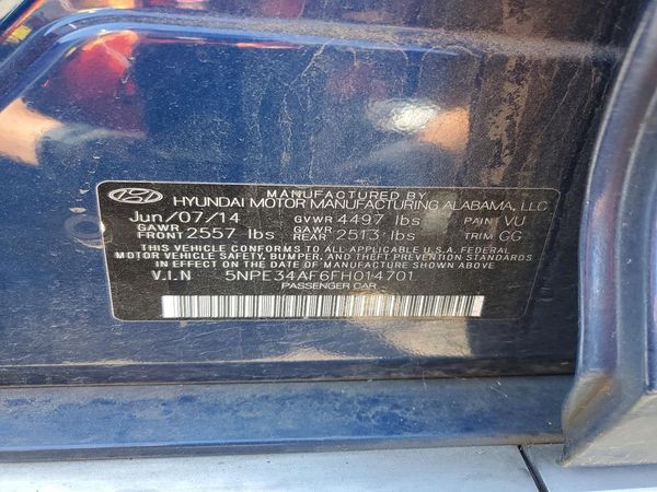 2015 HYUNDAI SONATA