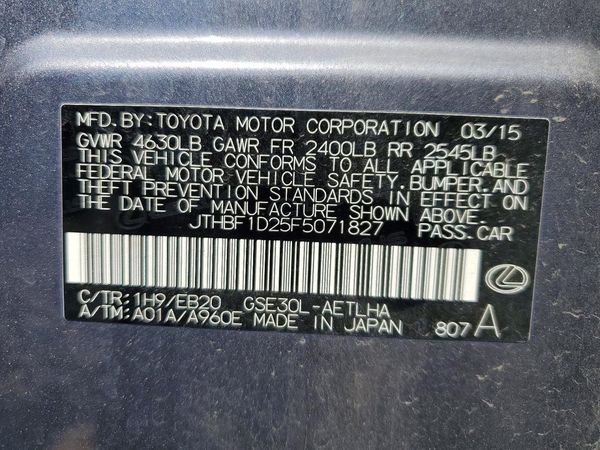 2015 LEXUS IS 250