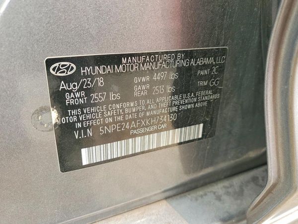 2019 HYUNDAI SONATA