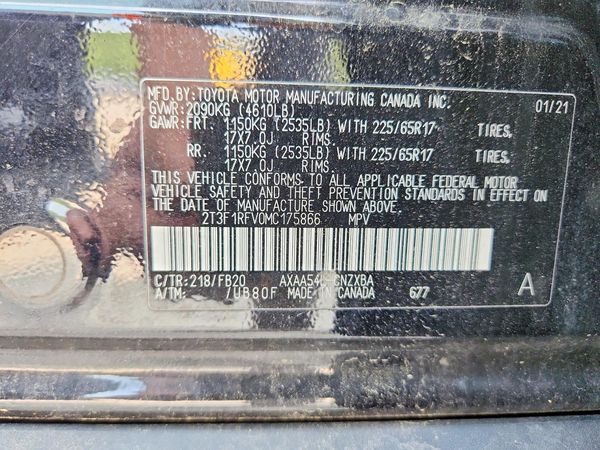 2021 TOYOTA RAV4 LE
