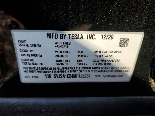 2021 TESLA MODEL S