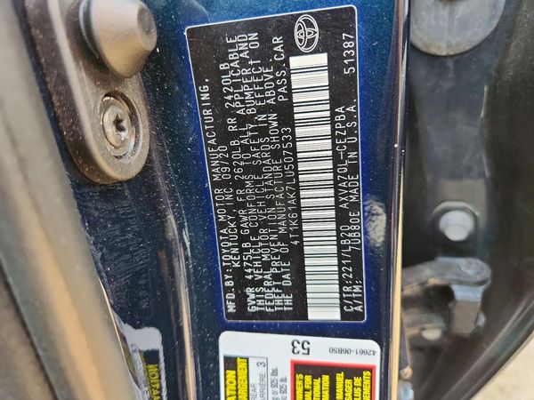 2020 TOYOTA CAMRY XSE