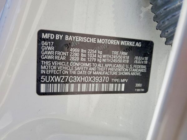 2017 BMW X3 sDrive28i