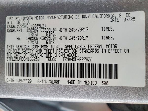2025 TOYOTA TACOMA
