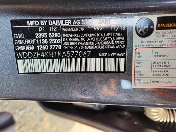 2019 MERCEDES-BENZ E