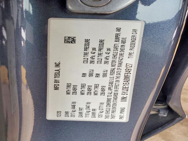 2021 TESLA MODEL 3