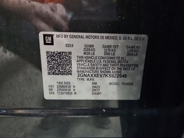 2019 CHEVROLET EQUINOX Premier (1LZ)