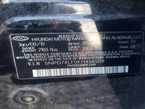 2019 HYUNDAI ELANTRA