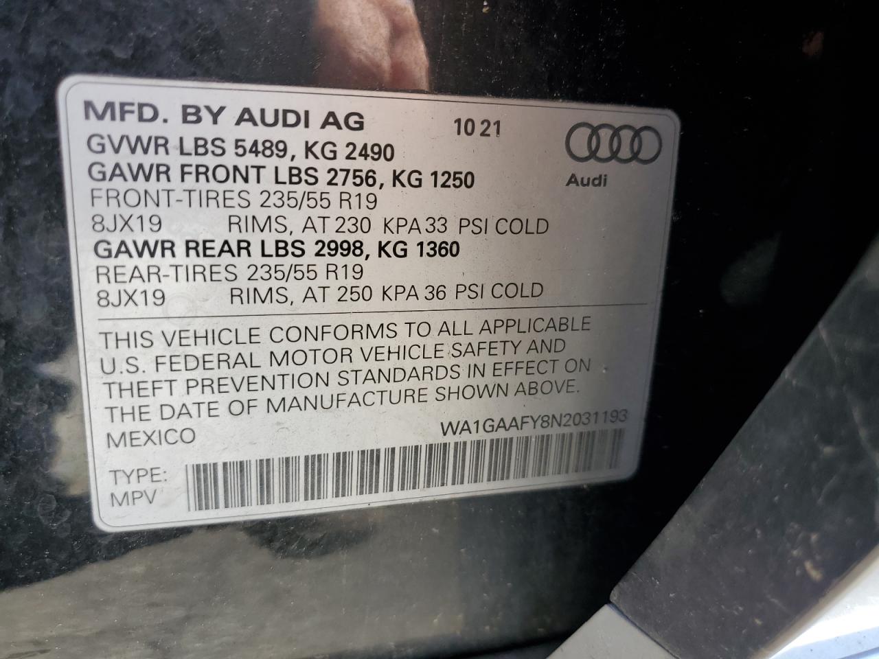 2022 AUDI Q5 S Line quattro Premium