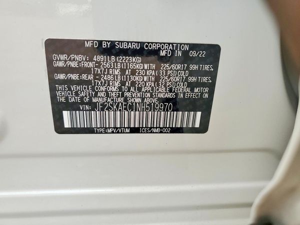 2022 SUBARU FORESTER