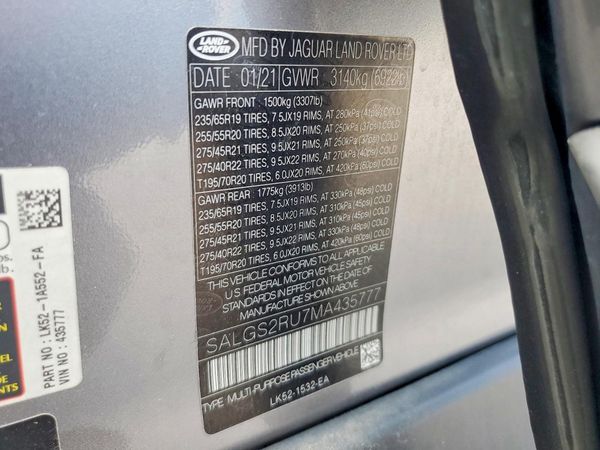 2021 LAND ROVER RANGE ROVER HSE Westminster Edition