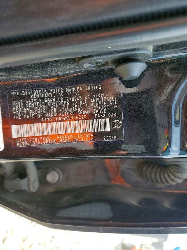 2019 TOYOTA CAMRY L/LE/SE/XLE