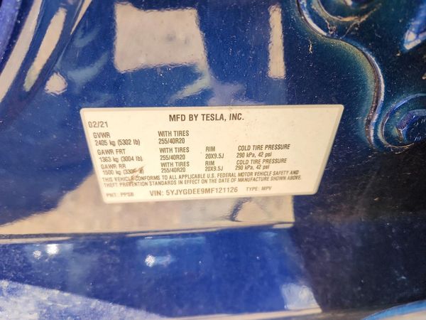 2021 TESLA MODEL Y