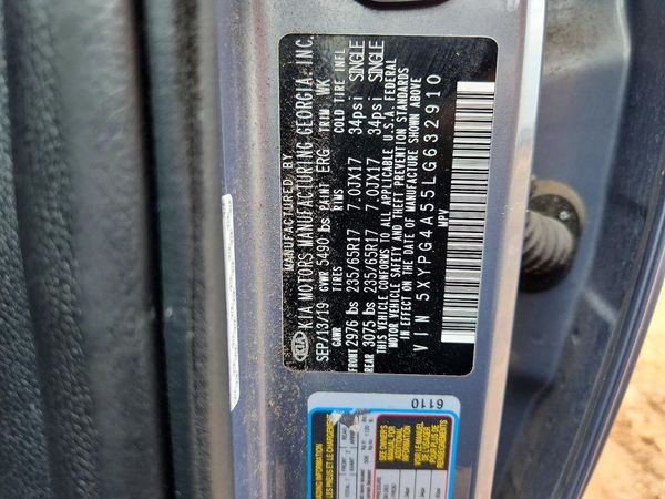 2020 KIA SORENTO L, LX, S