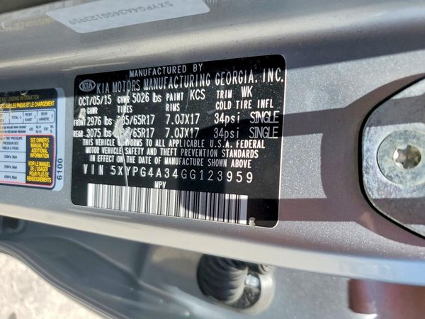 2016 KIA SORENTO