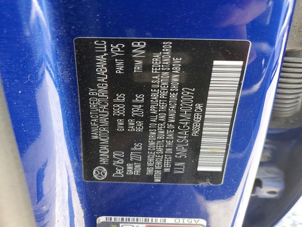 2021 HYUNDAI ELANTRA SEL w/ Convenience Pkg