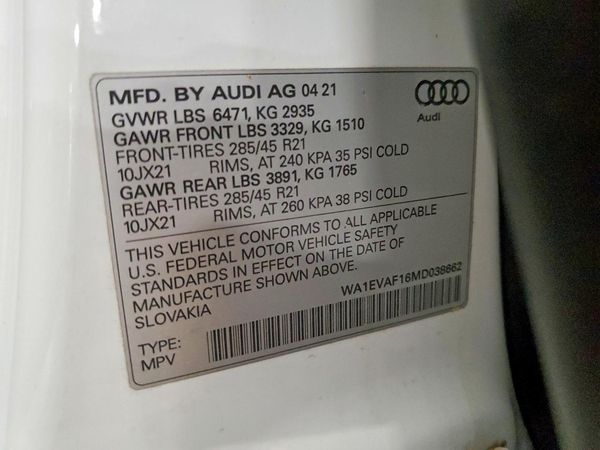 2021 AUDI Q8