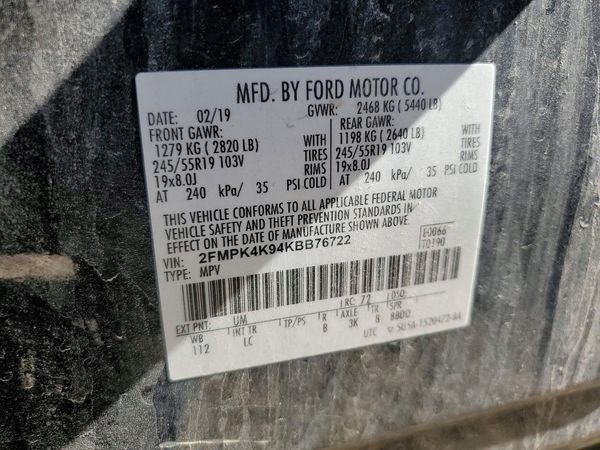 2019 FORD EDGE Titanium
