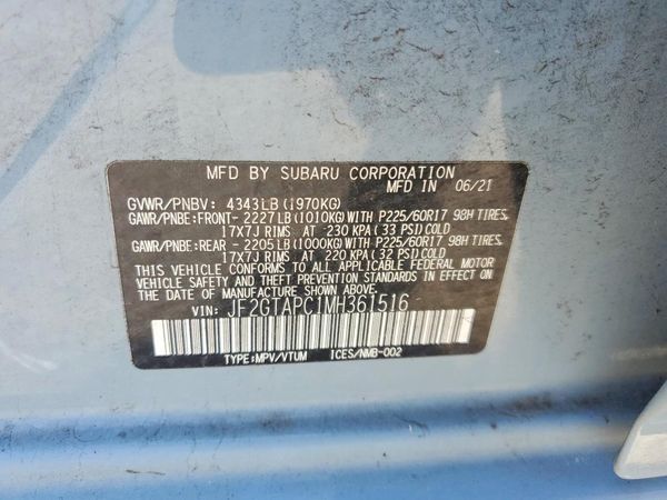 2021 SUBARU CROSSTREK Premium+ES