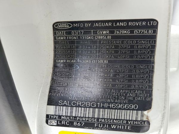 2017 LAND ROVER DISCOVERY SPORT HSE