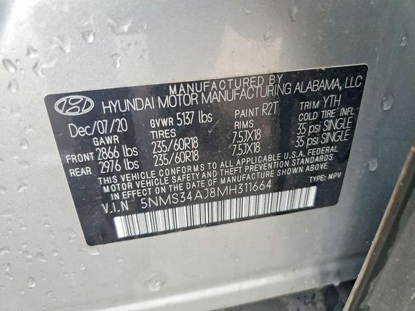 2021 HYUNDAI SANTA FE SEL w/ Premium Pkg