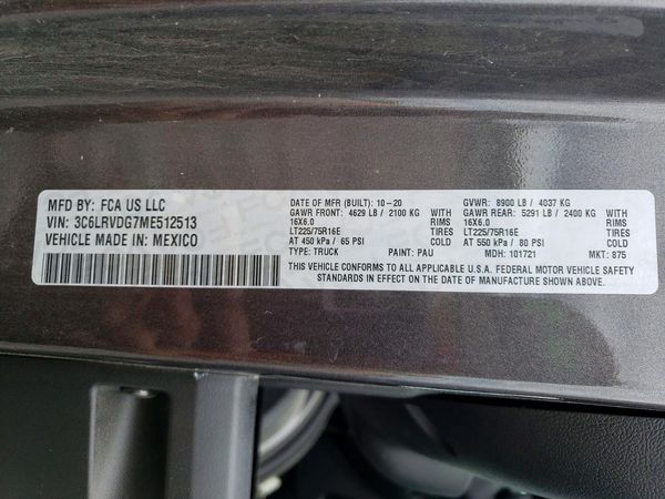 2021 RAM PROMASTER 2500
