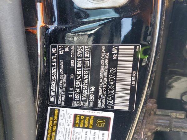 2016 MERCEDES-BENZ GL-CLASS GL550-4M — VINS