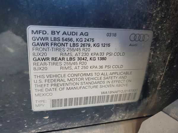2018 AUDI Q5 quattro Premium Plus