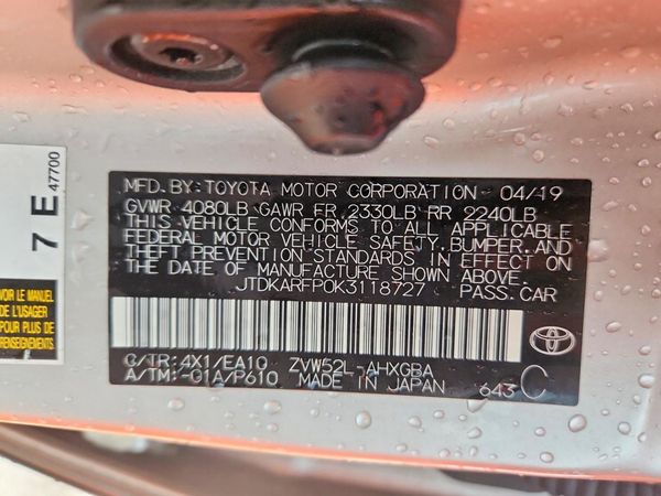 2019 TOYOTA PRIUS Plus/Premium/Advanced