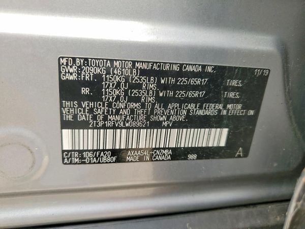 2020 TOYOTA RAV4 XLE