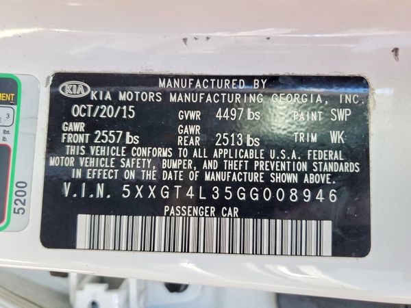 2016 KIA OPTIMA