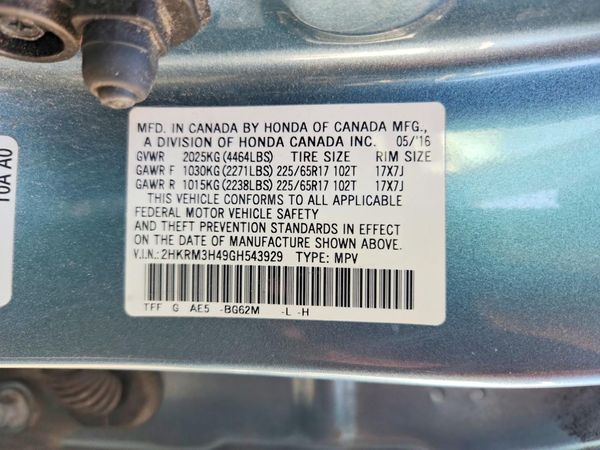 2016 HONDA CRV SE