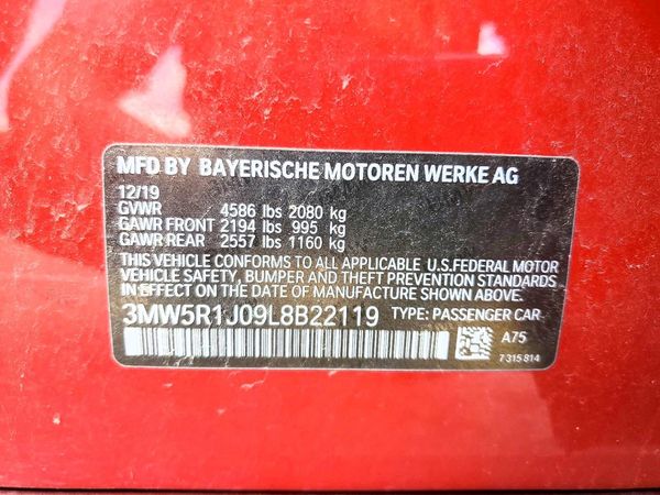 2020 BMW 330I NA